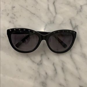 Valentino Rockstud Studded Square Black Sunglasses